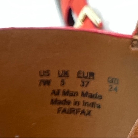 7W 7‎ WIDE Naturalizer Women Fairfax Mango Spice Faux Vegan Leather Flat Sandals - Picture 13 of 13